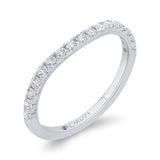 14 Kt White Gold Carizza Bridal Wedding Band