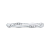 14 Kt White Gold Carizza Bridal Wedding Band