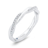 14 Kt White Gold Carizza Bridal Wedding Band