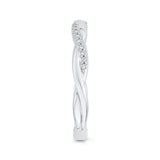 14 Kt White Gold Carizza Bridal Wedding Band
