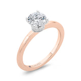 14 Kt Rose & White Gold Carizza Bridal Engagement Ring