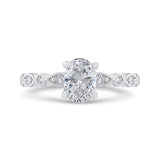 14 Kt White Gold Carizza Bridal Engagement Ring