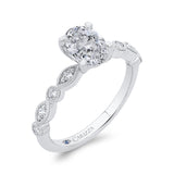 14 Kt White Gold Carizza Bridal Engagement Ring