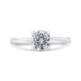 14K White Gold Solitaire Engagement Ring (Semi-Mount)