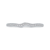 14 Kt White Gold Carizza Bridal Wedding Band