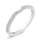 14 Kt White Gold Carizza Bridal Wedding Band