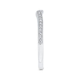 14 Kt White Gold Carizza Bridal Wedding Band