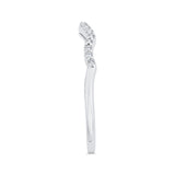 14 Kt White Gold Carizza Bridal Wedding Band