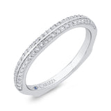 14 Kt White Gold Carizza Bridal Wedding Band