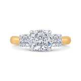 14 Kt Yellow & White Gold Carizza Bridal Engagement Ring