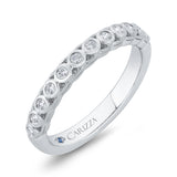 14 Kt White Gold Carizza Bridal Wedding Band