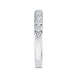 14 Kt White Gold Carizza Bridal Wedding Band
