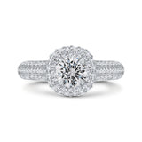 14 Kt White Gold Carizza Bridal Engagement Ring