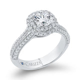14 Kt White Gold Carizza Bridal Engagement Ring