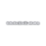 14 Kt White Gold Carizza Bridal Wedding Band