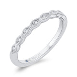14 Kt White Gold Carizza Bridal Wedding Band