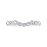 14 Kt White Gold Carizza Bridal Wedding Band