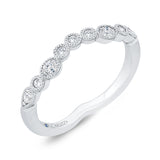 14 Kt White Gold Carizza Bridal Wedding Band