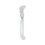 14 Kt White Gold Carizza Bridal Wedding Band