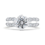 14 Kt White Gold Carizza Bridal Engagement Ring