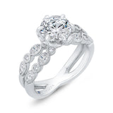 14 Kt White Gold Carizza Bridal Engagement Ring