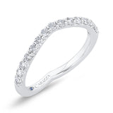14 Kt White Gold Carizza Bridal Wedding Band