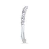 14 Kt White Gold Carizza Bridal Wedding Band