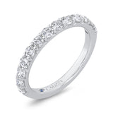 14 Kt White Gold Carizza Bridal Wedding Band