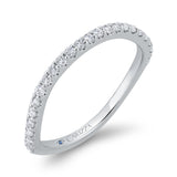 14 Kt White Gold Carizza Bridal Wedding Band