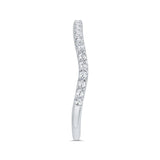 14 Kt White Gold Carizza Bridal Wedding Band