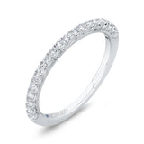 14 Kt White Gold Carizza Bridal Wedding Band