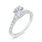 14 Kt White Gold Carizza Bridal Engagement Ring
