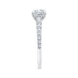 14 Kt White Gold Carizza Bridal Engagement Ring