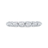 14 Kt White Gold Carizza Bridal Wedding Band