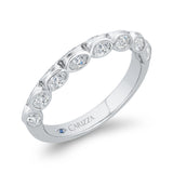 14 Kt White Gold Carizza Bridal Wedding Band