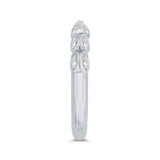 14 Kt White Gold Carizza Bridal Wedding Band