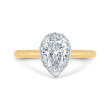 14 Kt Yellow & White Gold Carizza Bridal Engagement Ring
