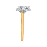 14 Kt Yellow & White Gold Carizza Bridal Engagement Ring
