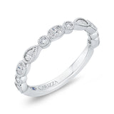 14 Kt White Gold Carizza Bridal Wedding Band