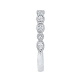 14 Kt White Gold Carizza Bridal Wedding Band