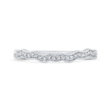 14 Kt White Gold Carizza Bridal Wedding Band