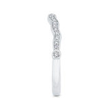 14 Kt White Gold Carizza Bridal Wedding Band
