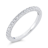 14 Kt White Gold Carizza Bridal Wedding Band
