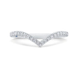 14 Kt White Gold Carizza Bridal Wedding Band