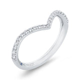 14 Kt White Gold Carizza Bridal Wedding Band