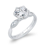 18 Kt White Gold Carizza Boutique Bridal Engagement Ring