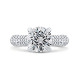 18 Kt White Gold Carizza Bridal Engagement Ring