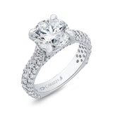 18 Kt White Gold Carizza Bridal Engagement Ring