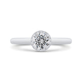 14 Kt White Gold Carizza Bridal Engagement Ring