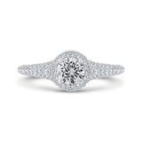 14 Kt White Gold Carizza Bridal Engagement Ring